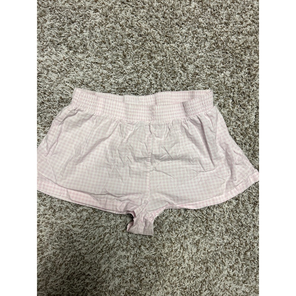Better Together Pink Gingham Pajama Shorts 100% Cotton Size L - Picture 2 of 4